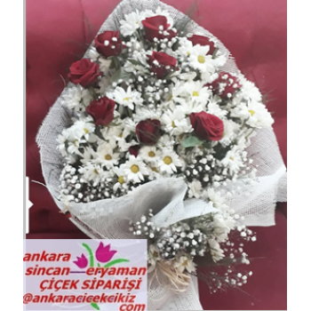 Sincan Fatih Çiçekçileri - Gökçek Mahallesi Papatya Gül Buketi